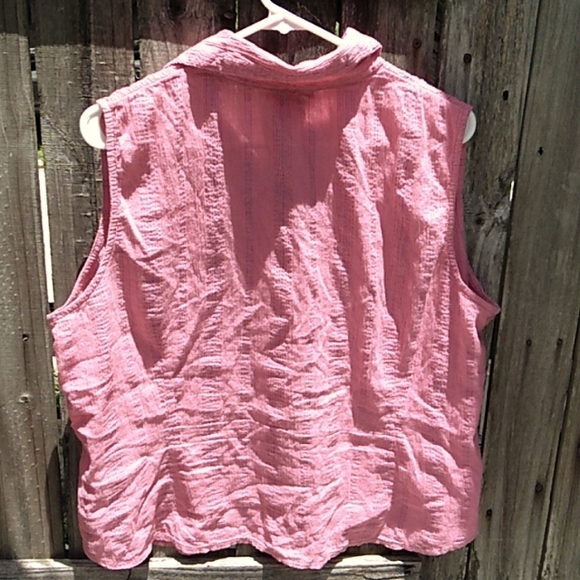 JUST REDUCED.  Sleeveless Pink Top (2X) - Picture 5 of 6